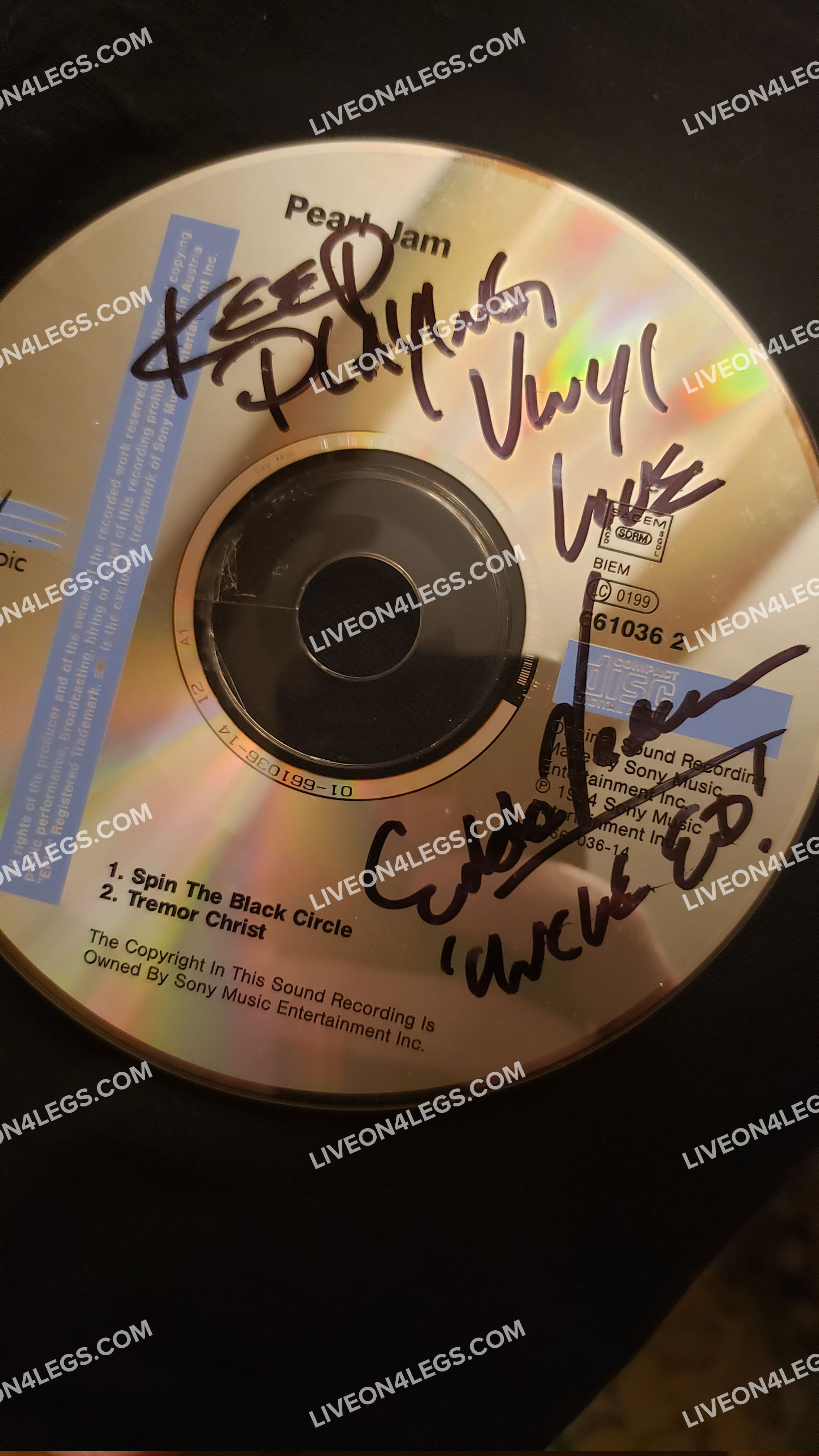 Pearl Jam Eddie Vedder Autographed CD