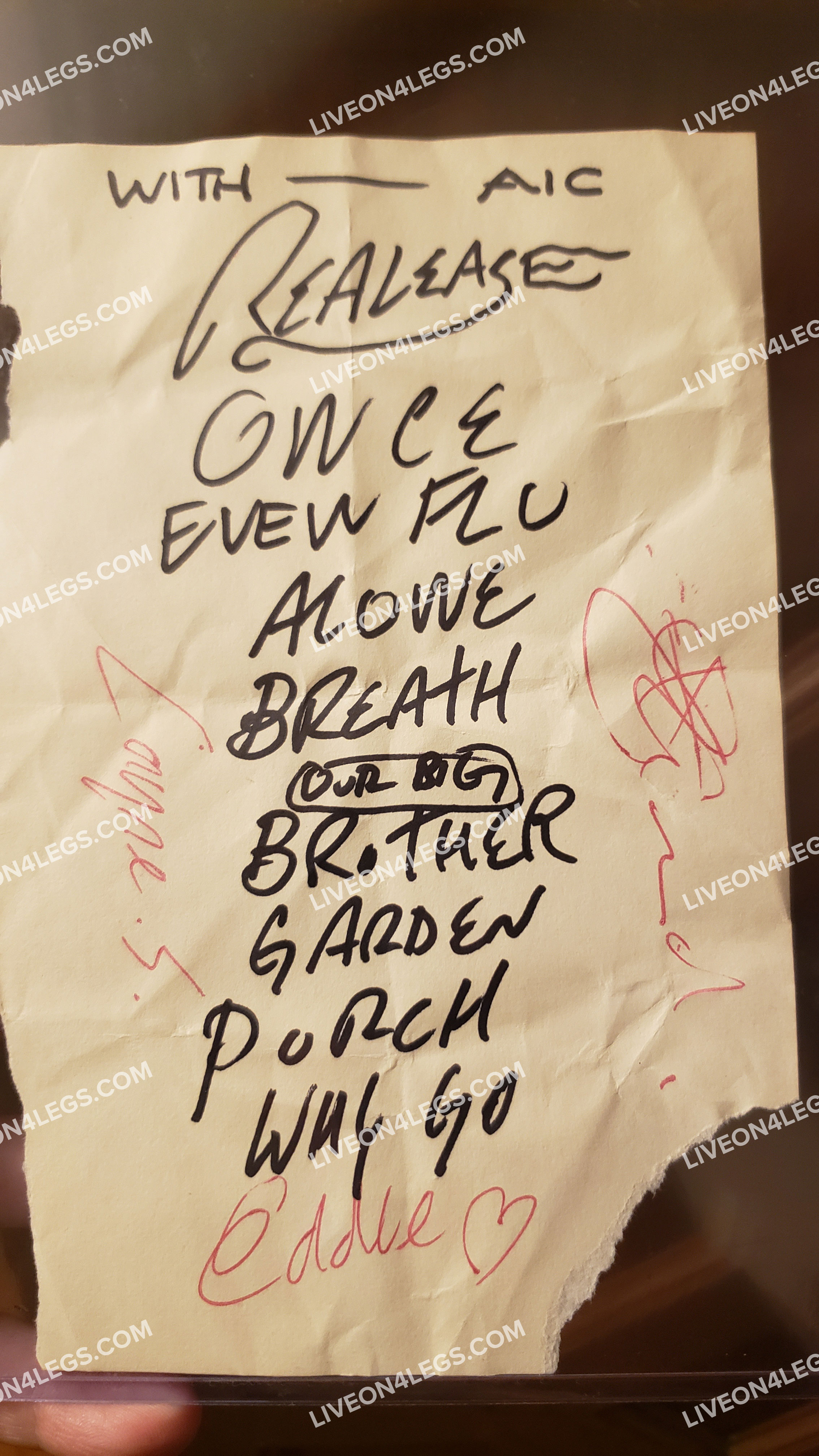 Pearl Jam Mookie Blaylock Florentine Gardens 2/7/1991